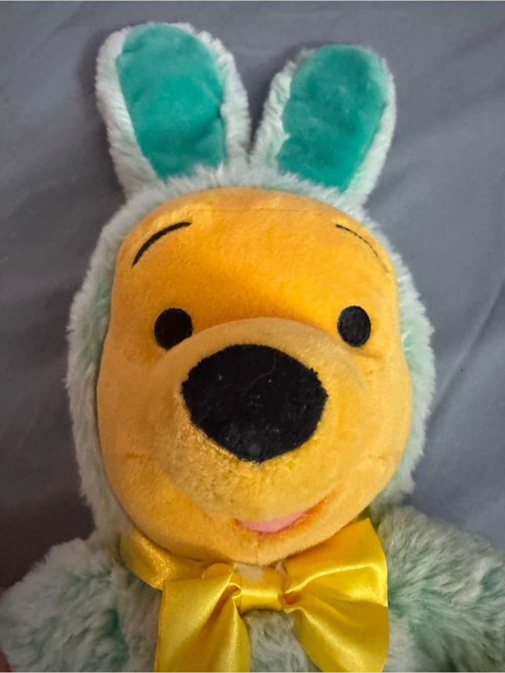 Disney Plush Winnie the Pooh Bunny Costume in Mint Green and Yellow - Picture 2 of 5